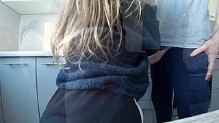 stepsis in tiny shorts begs for sneaky doggystyle pounding