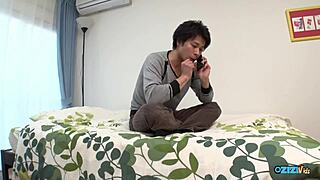 asian babe screams wild joy as hairy pussy gets creampied deep