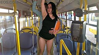 hot student gets her tight pussy pounded rough by stranger on crowded public bus ride!