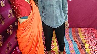 Cute Indian saree bhabhi gets ice massage then rough anal assfucking from devar with big tits bouncing.