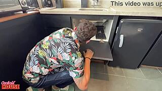 Marido Corno Hires Plumbers To Fuck Wife's Holes