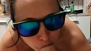 Real homemade milf teases cheats on husband sucking stepbrother's cock with big natural tits