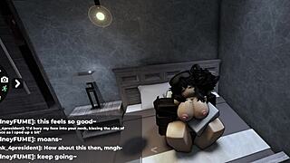 roblox cum loving slut gets her ass soaked in hot loads