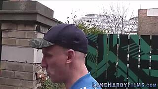 Inked British Milf Sucks and Tugs Monster Cock with Glasses On