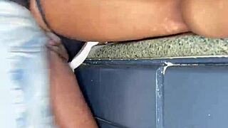 Big black cock ravages petite blonde babysitter in Christmas taboo romp