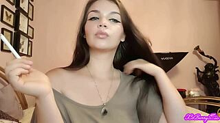 Whoa! Xo Bunny's Blue-Eyed Latina Smoke Blows In Your Face While She Sucks!