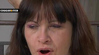 oversized milf with saggy tits and wet pussy fists and fucks young guy in sweaty hardcore session