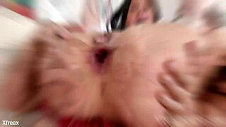 lily lane takes double anal fisting and gaping then ass to mouth with cumshots