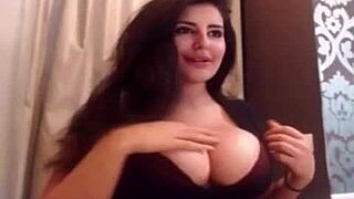 katrina kaif look alike shakes massive tits wildly!!!