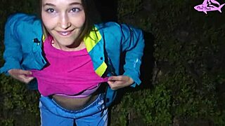 adorable tall teen lost in forest trades wet pussy for directions