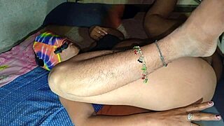 Stepsis sneaks in for rough night pounding with hindi moans and ass worship