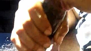 Mature Babe Delivers Hot POV Blowjob in Driving Car