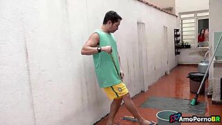 brazilian skinny teen sucks monster cock alone saturday