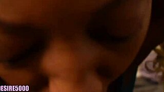 curvy ebony milf bends over big cock for quickie suck and deep fuck session