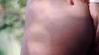 claudia bavel strips teases and masturbates outdoors in hot compilation