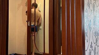 stepmom shares bed with stepson creampies her pregnant pussy