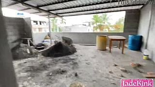 Street Slut Bent Over Bound Chained Fucked Hard Construction Site