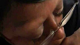 Black Woman Sucks White Cock Swallows Massive Jizz Load!