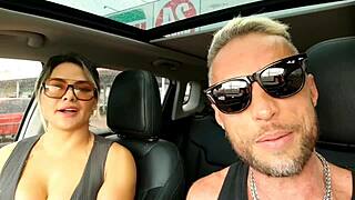 luna oliveira bares it in roadside interview then takes full anal creampie outdoors