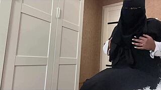 arab milf jasmine skips panties flashing her big ass hairy pussy and wet tits for hardcore fun