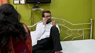 Real married Indian couple unleashes passionate homemade fucking with juicy tits bouncing and creampie finish.