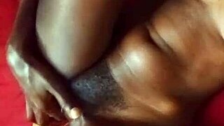 i couldn't resist my wet ebony ass shaking while fingering pussy in bed