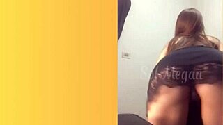 hidden cam catches skinny redhead sol megan fire dancing in lingerie while repairman fixes computer part 03