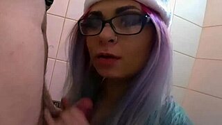 hey imagine me choking your goth glasses redhead stepsis deepthroat in toilet on holiday with cum mouthful fantasy