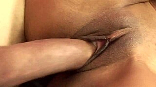 latina teen bends over bed as thick cock stretches her tight ass