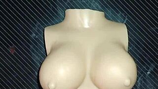 Dolly begs double penetration cum on tits