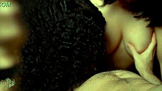 Chubby latinas with big tits team up for sloppy double blowjob and cum swap