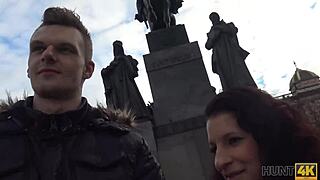 guy takes cash to let hunter fuck his tiny girlfriend hard