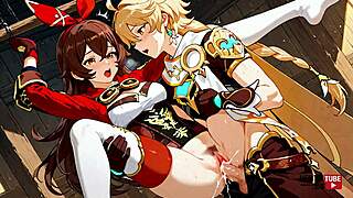 genshin impact hentai ignites my deepest amber x aether fantasies in anime glory