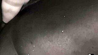 Black BBW's giant pussy stretched by huge penis dildo toy orgasm in trailer