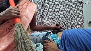 Village girl in mumbai gets owner pounding her hard with hindi moans