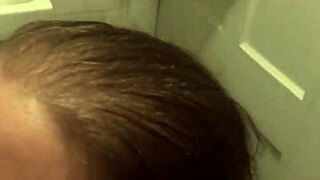 crazy redhead bathes in shower sucking huge black cock wildly