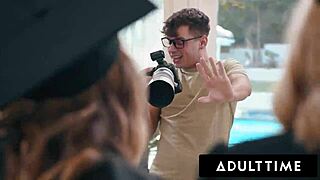 can you handle these slutty milfs reverse gangbanging nerd photographer charlie forde and bunny madison?