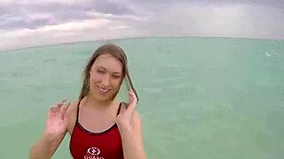 blonde teen's tits catch intriguing sticky shower